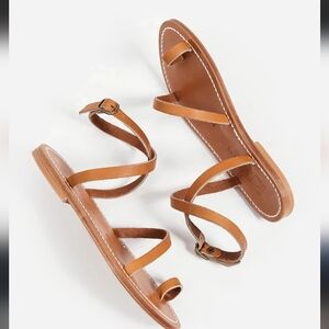 Doen | Tan‎ Leather Sandals, Size 38